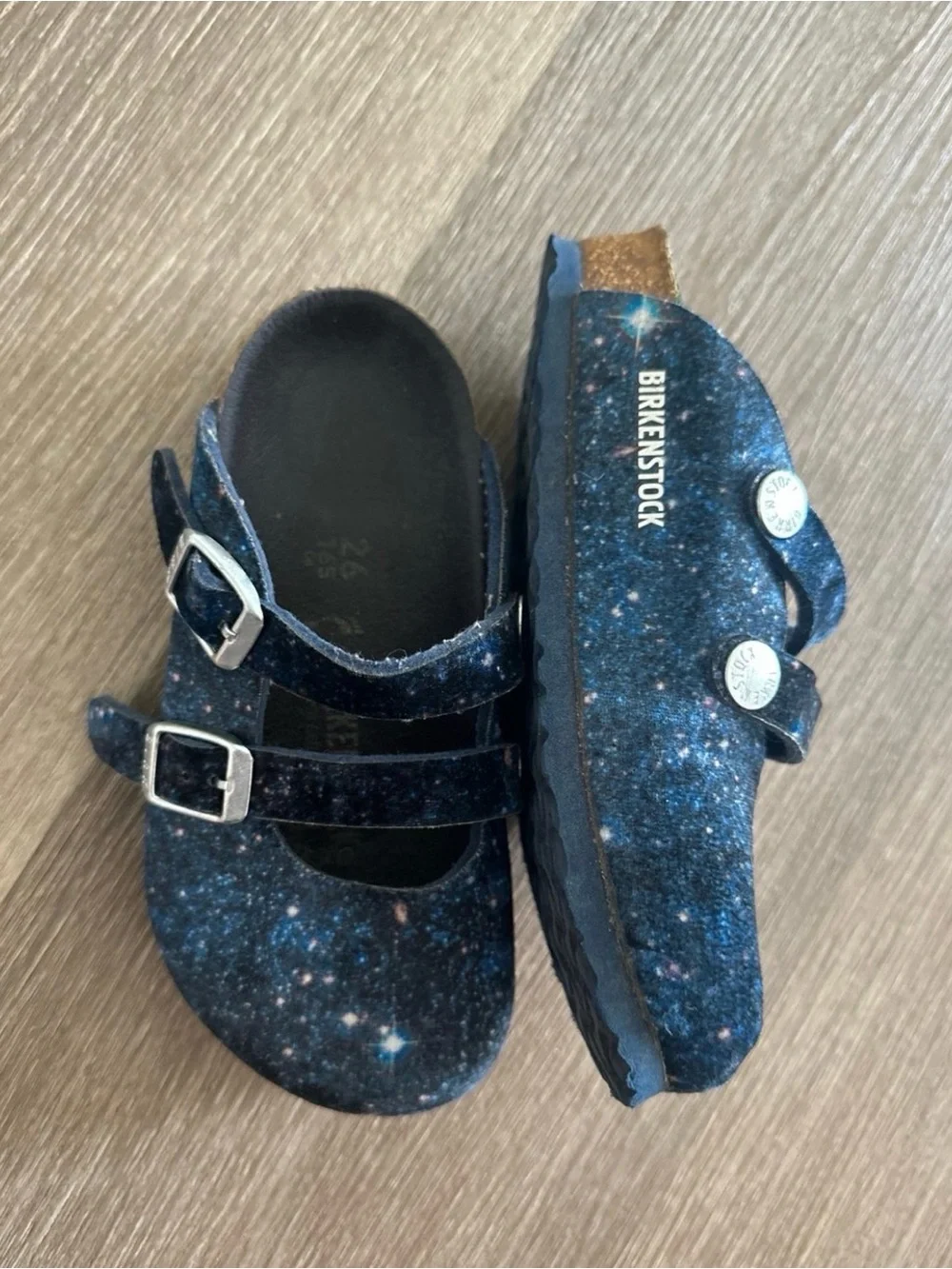 Birkenstock clogs size 8C Galaxy Print Double-Strap Slip-On Shoes - Blue